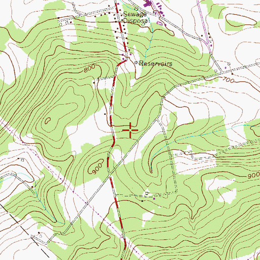 Topographic Map of Oreville School, PA