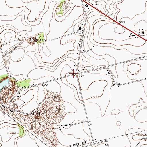 Topographic Map of Hinterleiter School, PA