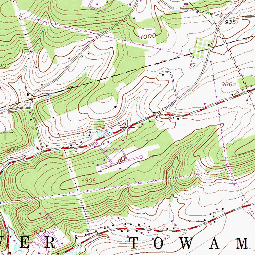 Topographic Map of Ray School (historical), PA