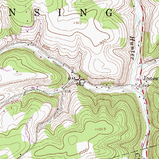 Topographic Map of Eckhardt School, PA