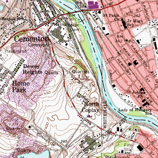 Topographic Map of Wellington, PA