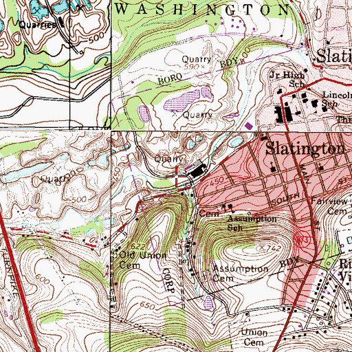 Topographic Map of Trout Creek, PA