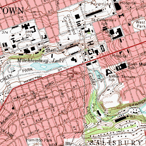 Topographic Map of Griesemersville, PA