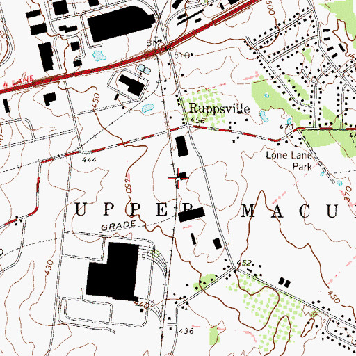 Topographic Map of Crane (historical), PA