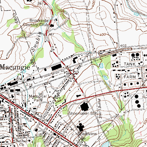 Topographic Map of Centreville, PA