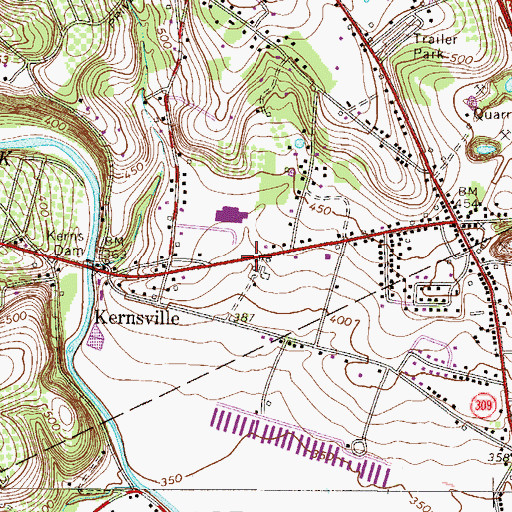 Topographic Map of Lockridge, PA