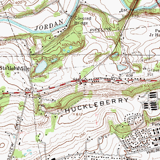 Topographic Map of Guth, PA