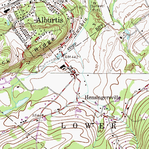 Topographic Map of Snyders School, PA