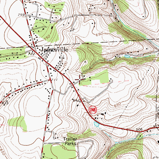 Topographic Map of Union School, PA