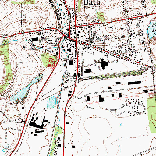 Topographic Map of Cement Junction, PA