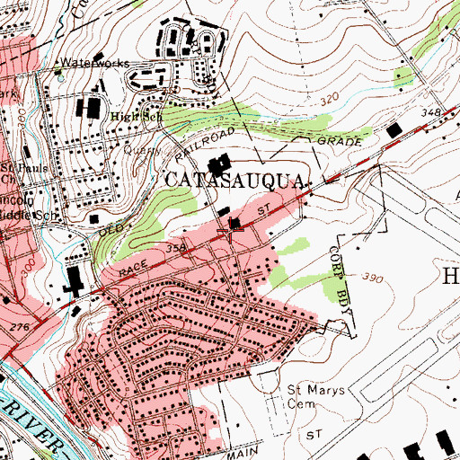Topographic Map of Hawktown, PA