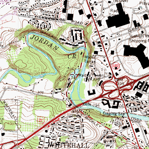 Topographic Map of Helfrichs Spring, PA