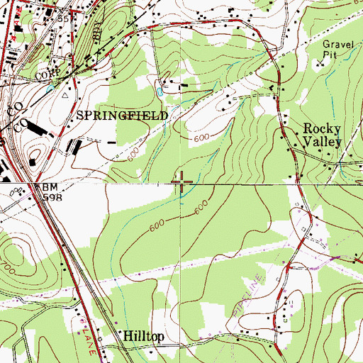 Topographic Map of Locust Valley School, PA