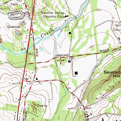 Topographic Map of Washington School, PA