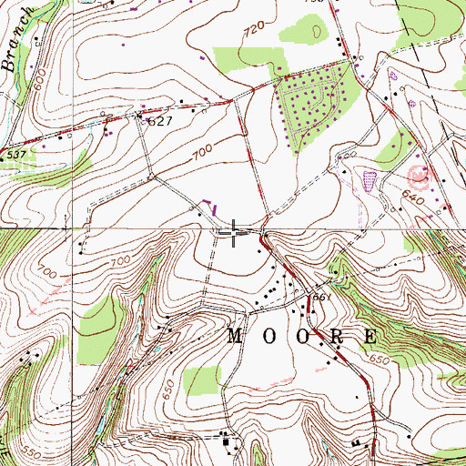 Topographic Map of Edelman School (historical), PA