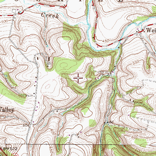Topographic Map of Franklin School, PA
