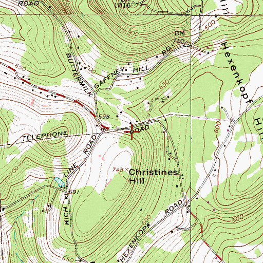 Topographic Map of Klein School, PA