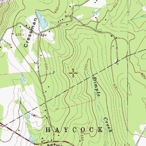Topographic Map of Amity School, PA