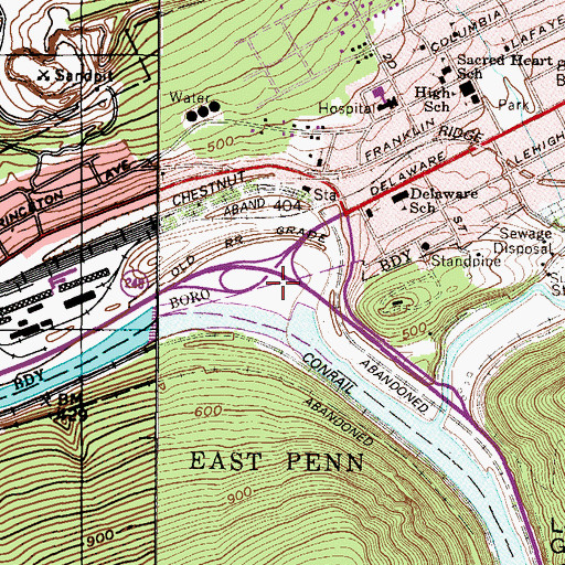 Topographic Map of Craigs Island (historical), PA