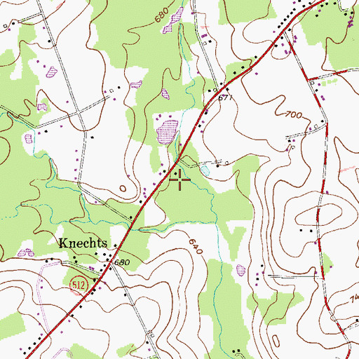 Topographic Map of Pennsylvania Turnpike Interchange 2, PA