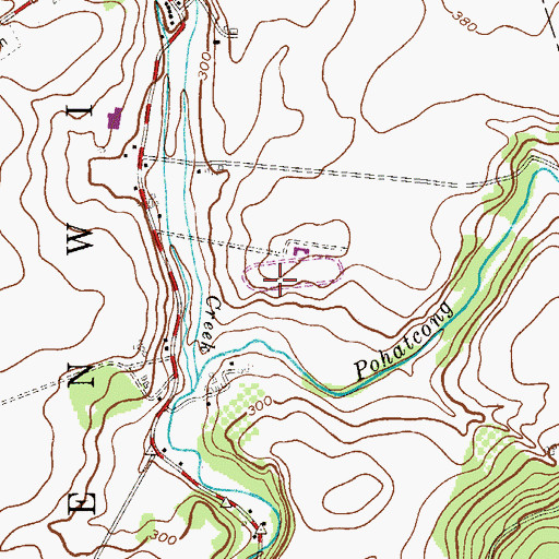 Topographic Map of Pennsylvania Turnpike Interchange 3, PA