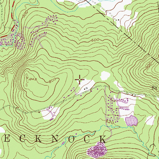 Topographic Map of Pennsylvania Turnpike Interchange 17, PA