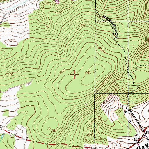 Topographic Map of Pennsylvania Turnpike Interchange 18, PA