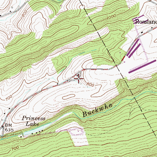 Topographic Map of Castle Garden, PA