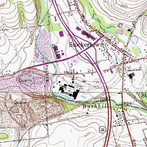 Topographic Map of Friedenthal, PA