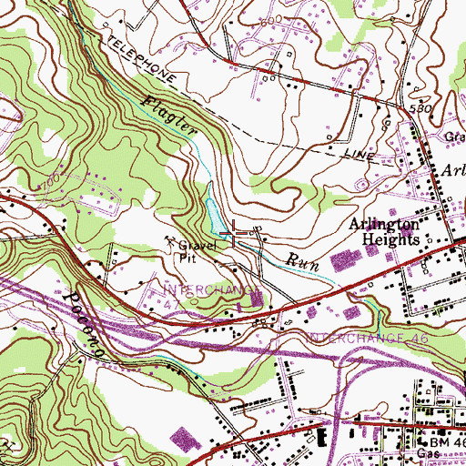 Topographic Map of Lower Dam, PA