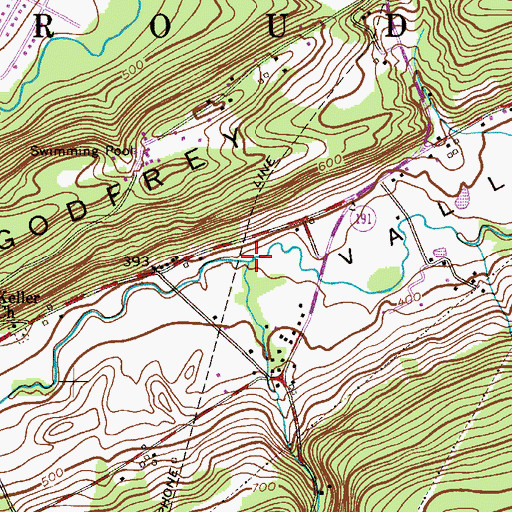 Topographic Map of Mountain Run, PA