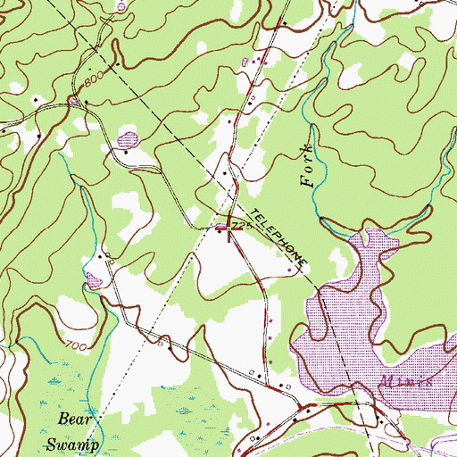 Topographic Map of Quaker Plain School, PA