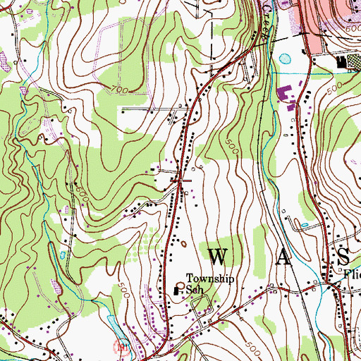 Topographic Map of Myers School, PA