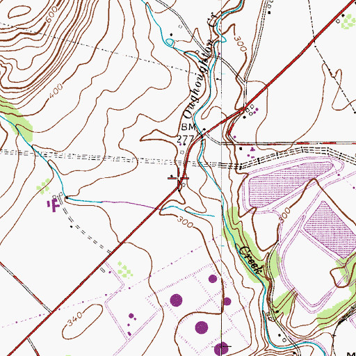 Topographic Map of Miller School, PA