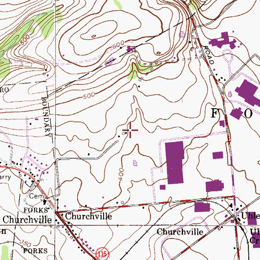 Topographic Map of Smith School, PA