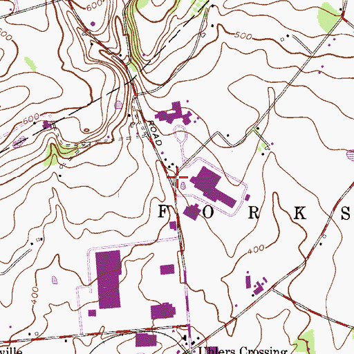 Topographic Map of Shimerville, PA