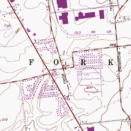 Topographic Map of Bell School, PA