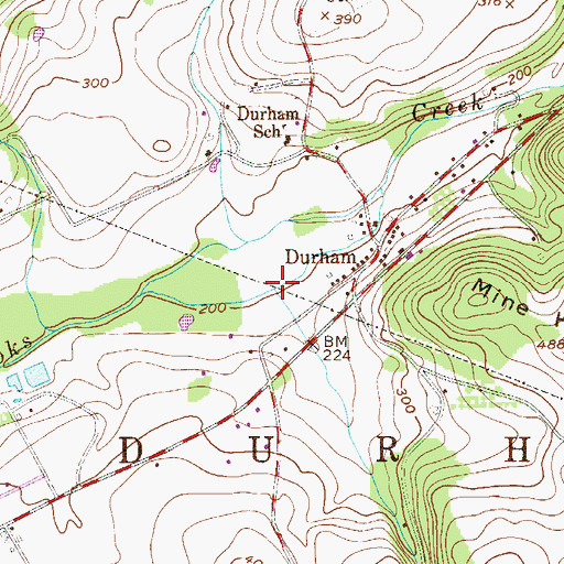 Topographic Map of Hollow Run, PA
