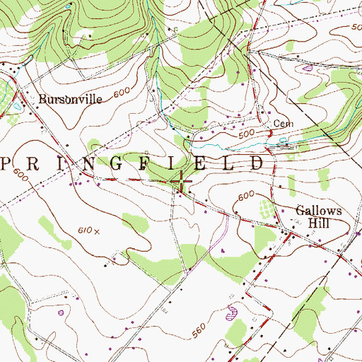 Topographic Map of Stony Point School, PA