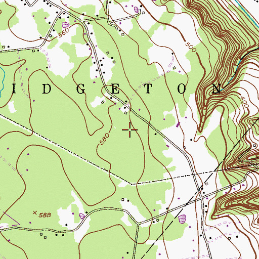 Topographic Map of Chestnut Ridge Acres, PA