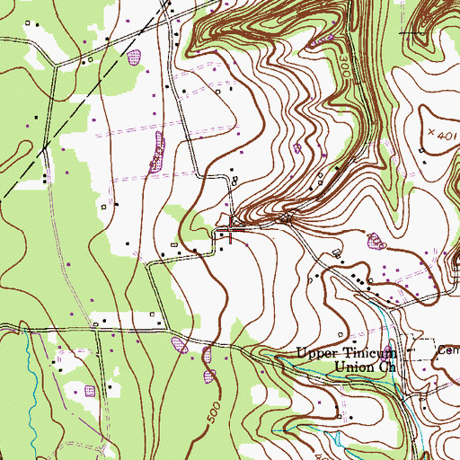 Topographic Map of Union School (historical), PA