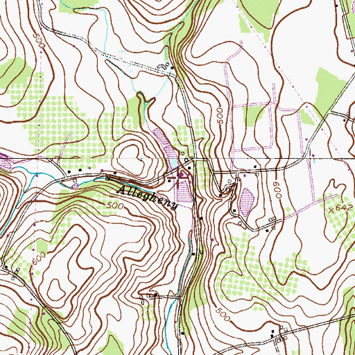Topographic Map of Schoch School, PA