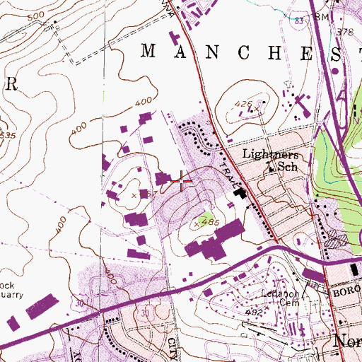 Topographic Map of Gwendale, PA