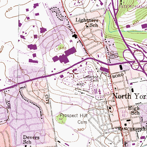 Topographic Map of Fireside Terrace, PA