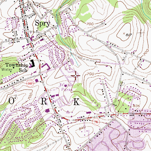 Topographic Map of Crestview Terrace, PA