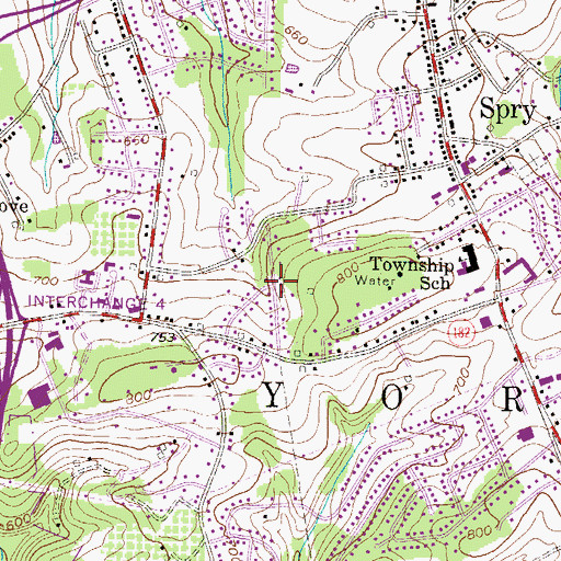 Topographic Map of South View Acres, PA