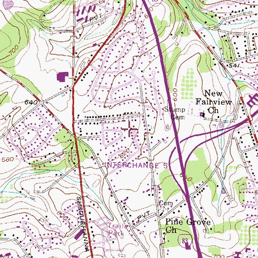 Topographic Map of Homeland Gardens, PA
