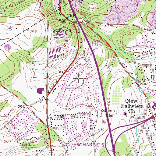 Topographic Map of Marborough West, PA