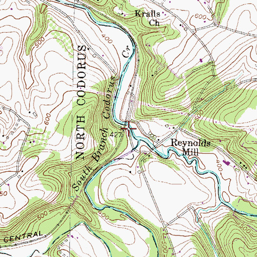 Topographic Map of North Codorus, PA