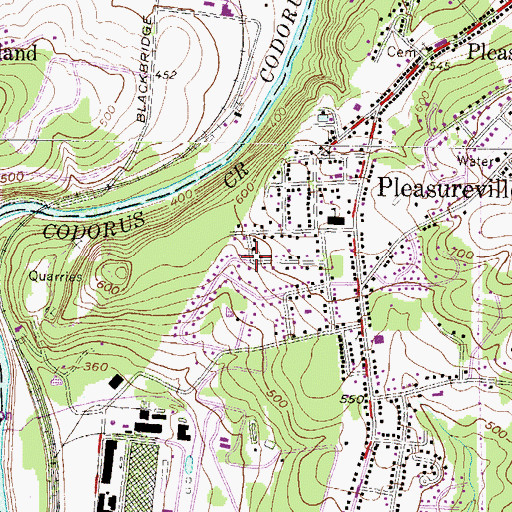 Topographic Map of Skyline Heights, PA